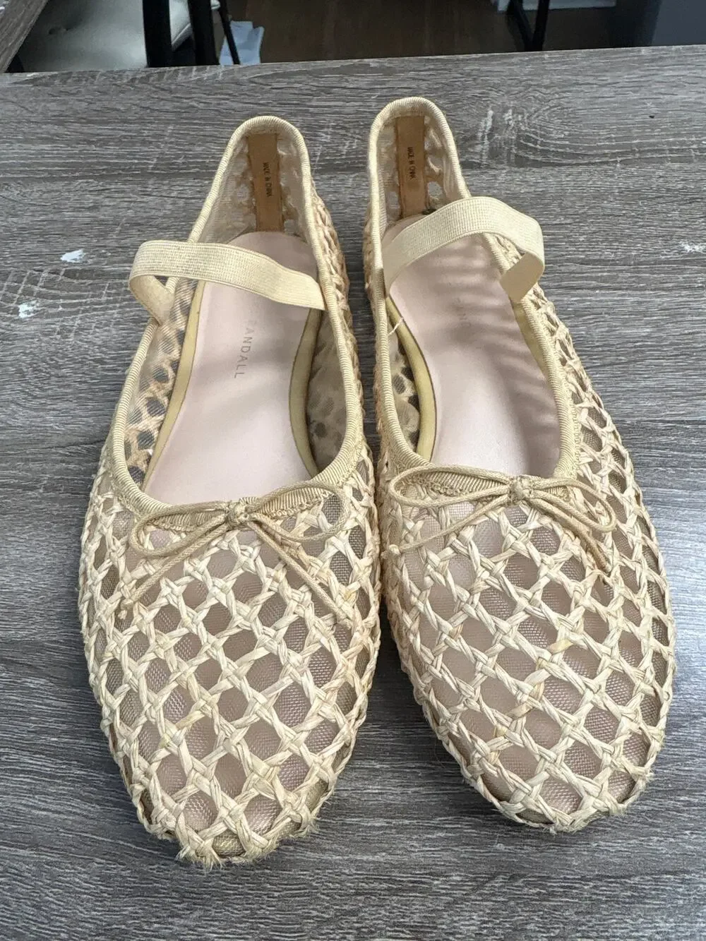 Loeffler Randall Raffia Weave Ballet Shoes Sz 8.5